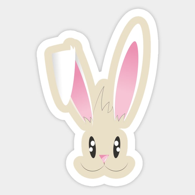 HAPPY RABBIT FACE Sticker by HarlinDesign